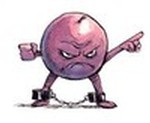 Grape in shackles.