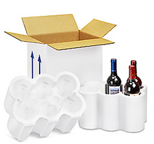 Six Bottle Shipping Box with Styrofoam