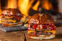 Coffee Rubbed Burgers with BBQ sauce